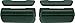 1969 Camaro Standard Arm Rest Kit Dark Green