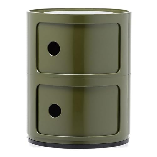 Kartell Componibili, 2 Elements, Grün, Runde Basis