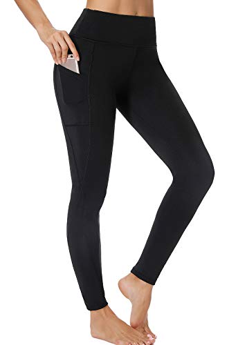 FITTOO Mallas Leggings Mujer Pantalones Deportivos Yoga Alta Cintura Elásticos y Transpirables #2 Negro L