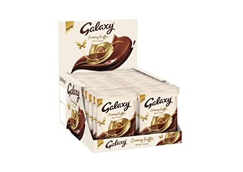 Galaxy Truffles Easter Mini Eggs Bag, Milk Chocolate, Chocolate Gift, Bulk Chocolate, 22 x 74g
