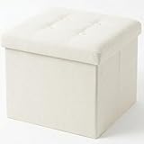 edihome, Puff Almacenaje Plegable, (38 x 38 x 38 cm), Baul, Otomana con Tapa –...