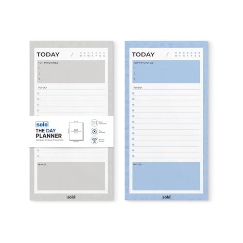 Image of SOLO B6 Tear-Off 80 GSM Daily Planner with 50 Undated Sheets, Planner to Track Productivity, To-Do List & Schedule Your Day, Goals & Budget Tracker, Ideal for Office, Home & School (Pack of 2)