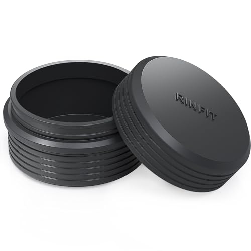 Rinfit Silicone Box for Silicone Rings - Innovative Design, 30-Ring Capacity, Travel Organizer for Silicone Wedding Rings - Compact & Stylish Storage Solution - Black