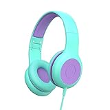 EarFun Kinder Kopfhörer, Kopfhörer Kinder mit USB-C Kabel, 85/94dB Lautstärkenbegrenzer, Faltbare, Einstellbar, Stereo Klang, HD-Mikrofon, Audio-Sharing, Over Ear Kinderkopfhörer für Schule/Tablet/PC