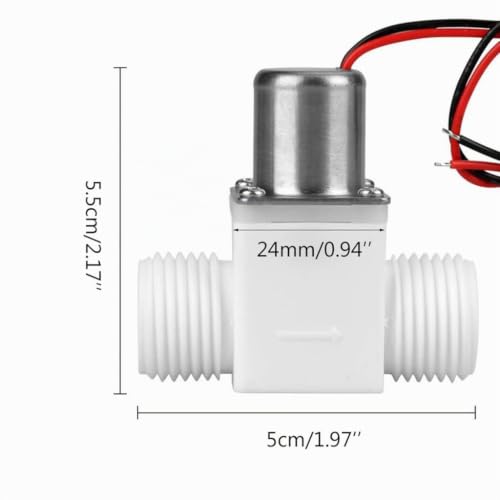 Rtengtunn Électrovanne, vanne électromagnétique 1/2 "DC 3V Vanne à Impulsion électrique en Plastique Durable de contrôle de l'eau pour Robinet d'intégration – vue 4