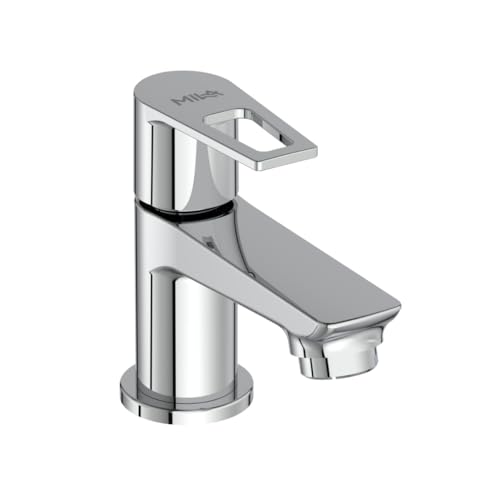 Image of Mila Floro Brass High Reach Pillar Tap | Chrome Finish | 5.3 inch Long Spout Faucet | Ergonomic Single Knob | Anti-Leak inch BSP Spindle | Deck Mounted | Cold Water Use Only | 12-Year Warranty