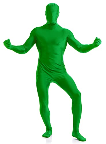 Aniler Chromakey Body verde efectos invisibles fondo croma keying verde cuerpo traje para fotografía de pantalla verde video fotográfico (grande, color verde completo) - imagen 2