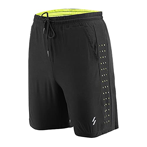 mingzhe Calções de corrida masculinos de secagem rápida respirável exercício de treino ativo jogging