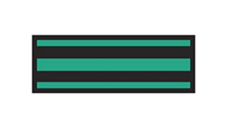 Aspen Surgical 153003EEA I.D. Sheet Tape, Stripe, 8 1/2" x 11", Black on Kelly Green