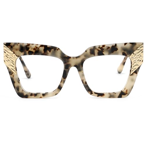 Image of Zeelool Retro Oversized Square Blue Light Blocking Glasses ZJGA652634-01B Tortoise