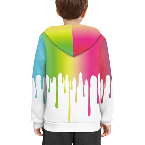 Poceacles Boy Girl Hoodies Sport Sweatshirts with Kangaroo Pocket Kids Youth Age 6-16 Year Casual Hooded Pullover Sweater Top2