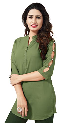 Image of Venisa Women's Regular fit Shirt (104-M Asparagus M)