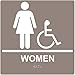 Amazon.com : Wheelchair Accessible Women Restroom Sign, ADA-Compliant ...