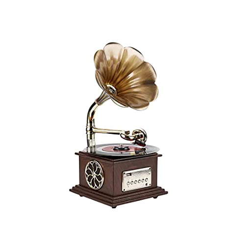 Tourne-disques Rétro Music Machine avec Platine Vinyle Corne en Laiton Tourne-disques rétro avec Bluetooth USB Mode CD Auto-Stop Record DJ Turntable Cartouches Lecteurs et platines - Les Beatles, Paul McCartney, John Lennon, RIngo Starr, George Harrison Tourne-disques Rétro Music Machine avec Platine Vinyle Corne en Laiton Tourne-disques rétro avec Bluetooth USB Mode CD Auto-Stop Record DJ Turntable Cartouches Lecteurs et platines