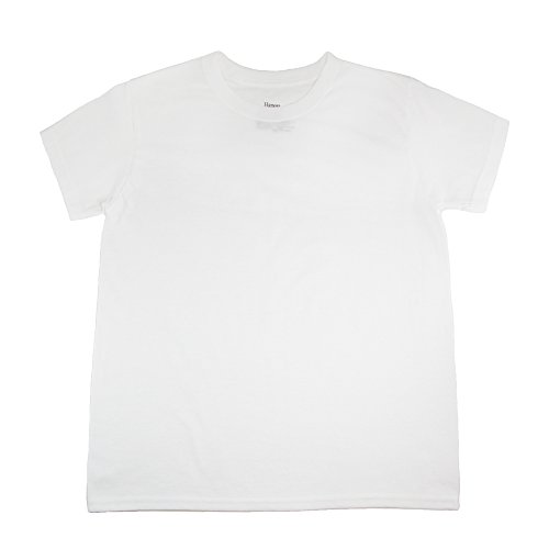Hanes ComfortSoft® Tagless® Boys' Crewneck T-Shirt 3-Pack White Size Medium