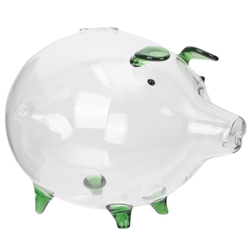 WHAMVOX Transparent Piggy Bank 7.08X5.70X4.13In Pig Shaped Money Pot Coin Saving Container for Kids and Adults Desktop Decor Encourages Saving Habit