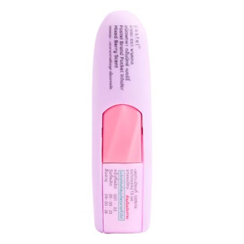Pastel Pocket Inhalador Inhalador nasal Aceite Esencial Yadom Thai Perfume Aromaterapia (Mezcla de Bayas)