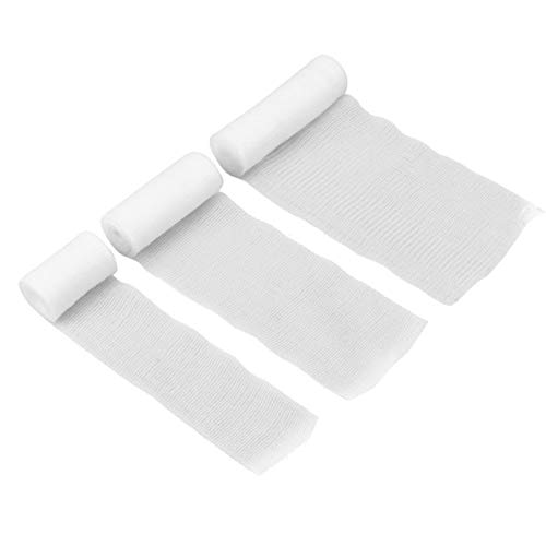 EXCEART 3 Rolls Gauze Rolls Bandage Gauze Bandage Wrap First Aid Elasticity PBT Medical Wound Care Ligature Tape for Leg Arm Knee Wrist Ankle