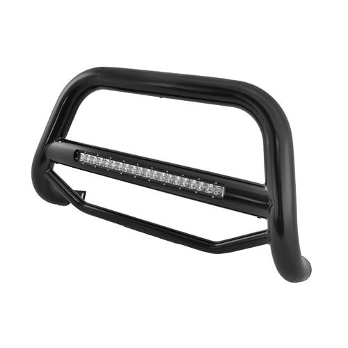 Image of Black Horse MAX Beacon Bull Bar No Skid Plate Black Compatible with 98-04 Blazer|98-04 Chevrolet S10|98-02 GMC S15 Jimmy|98-04 Sonoma|1998-2000 Isuzu Hombre|98-01 Bravada-MAB-GMB1701B