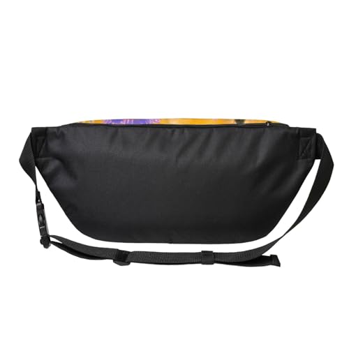 Sac banane de course imprimé fleurs sauvages ultra léger avec sangle réglable