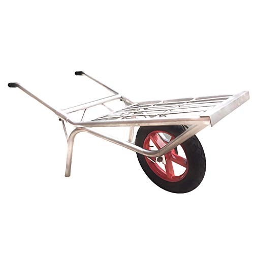 Read About YYLL Large Wheelbarrow Without Brake, Loading 250kg, Metal Construction Transportation To...