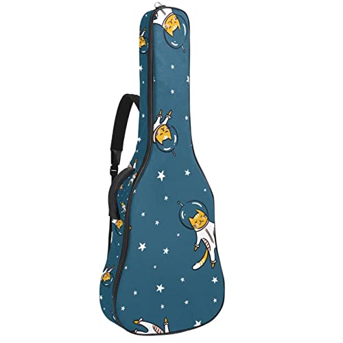 Sac guitare acoustique imperméable 42.9" rembourré avec organiseur intégré motif Camion de Pompier