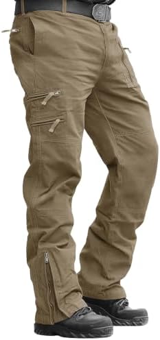 MAGCOMSEN Cargohose Herren Baumwolle Outdoor Hosen für Herren Multi Taschen | 97% Baumwolle 3% Elasthan,Army Taktische Hose,Stretch Komfort Atmungsaktiv,9 Taschen,Reißverschluss Be