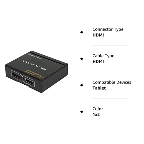 Viewhd 2 Port 1X2 Powered Hdmi 1 In 2 Out Mini Splitter For 1080P & 3D | Model: Vhd-1X2Mn3D #TOP5