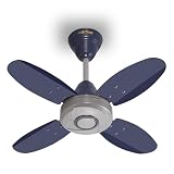 ACTIVA ORNET 600mm Ceiling Fan, 850 RPM High Speed Air Delivery with 4 Blades, Anti-Dust Coating, 2 Years Warranty - Silver Blue