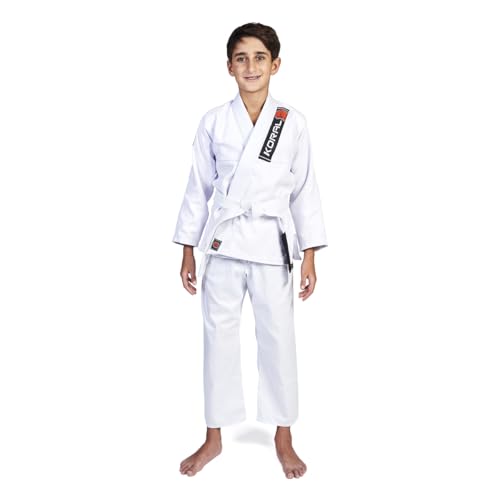 Kimono Jiu-Jitsu Infantil Branco Koral (M2)