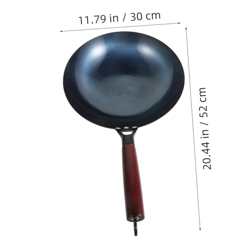 Wok de hierro con mango tradicional antiadherente miniatura 2