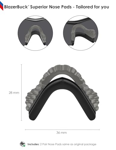 Image of BLAZERBUCK Soft Replacement Nose Pads Nose Pieces for Oakley M Frame Series Sunglasses - Grey