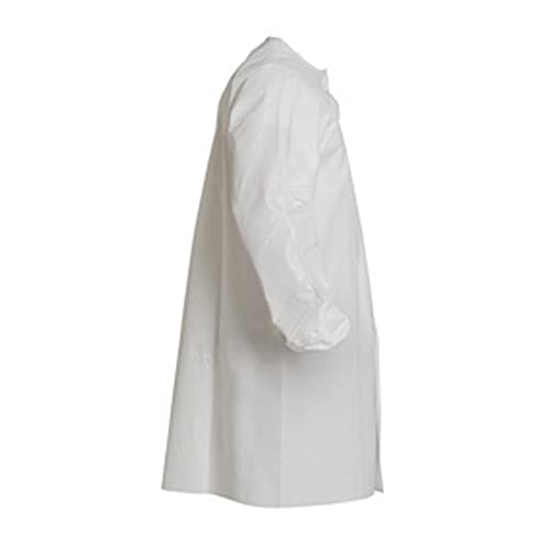 Dupont ProClean PC270S Microporous Film Frock with Snap Closure, White, Medium (Pack of 30)