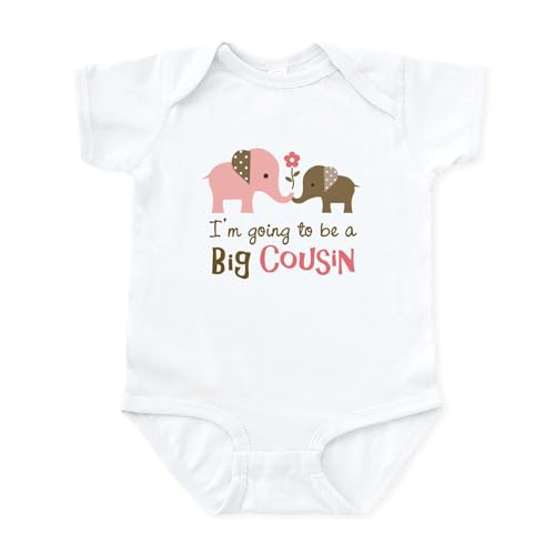CafePress Big Cousin Elephant Infant Bodysuit Cute Infant Bodysuit Baby Romper