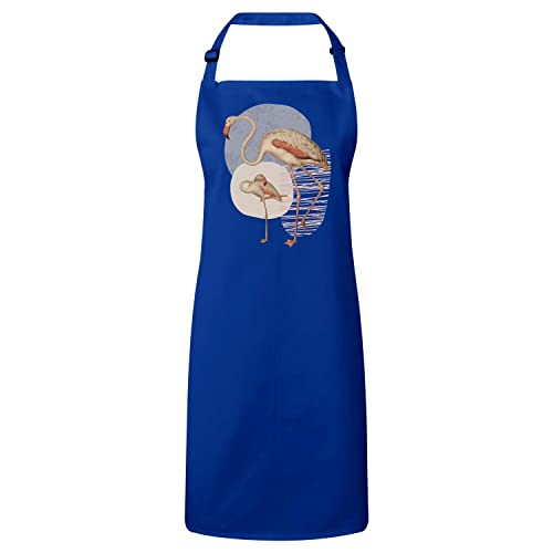 Tablier cuisine flamant rose bleu : idéal pour recevoir vos invités avec élégance