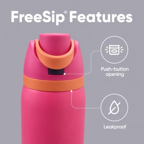 Image of HomeCloud 1200ML Stainless Steel Water Bottle - Double-Wall Vacuum Insulated, Leakproof Straw Lid, BPA-Free Reusable Travel Flask with Two-Way Spout for Gym, Office & Outdoor Use (S Pink)