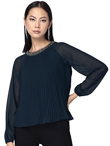 Image of FabAlley Women's Embellished Regular Fit Blouse