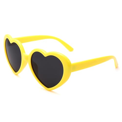 Kids Heart Girls Sunglasses, Fashion Lovely Polarized De Sol Gafas Rave Party Beach Shades Age 3-12