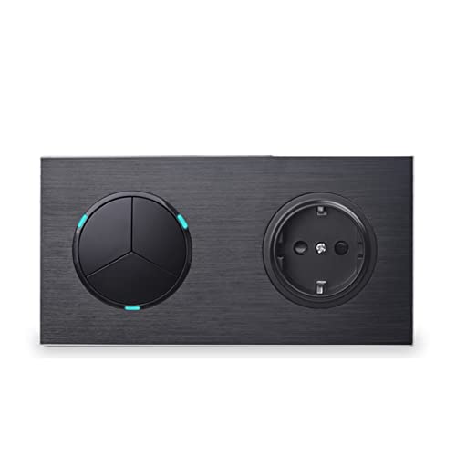 Interrupteur intelligent triple connecté avec prise murale 16A - 2
