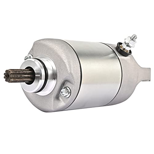 Hauertzx Starter Motor Compatible with Kawasaki ATV 650 700 750 Prarie Brute Force, KVF650 KVF750 KFX KSV 700, TERYX4 TERYX 4 800 KRT800 KRT 800 2014-2016, 12 Volt CCW 9-Tooth Spline 21163-0037