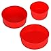 Queta Molde de silicona hornear redondo 3 piezas Moldes de panadería flexible y antiadherente Pan Tostadas Pastels (20 cm + 15.5 cm + 10.5 cm)