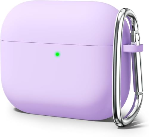 Image of Meyaar for Apple AirPods Pro 3 Case Cover with Keychain, Soft Skin Silicone Case Cover, Full Protective Case Cover Compatible with AirPods Pro (3rd Generation) Case 2025 (Lilac)