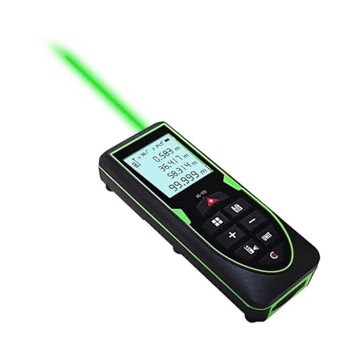 Telémetro láser/r con láser Verde Potente, medidor de Distancia Recargable de 70 m, 100 m y 120 m con Pantalla de ángulo, Cinta métrica(100m)