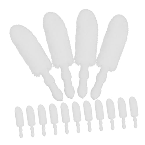 FOMIYES Lip Brush Replacement Heads 500pcs Lip Stick Brush Heads Flocking for Lip Makeup Supplies Professional Personal Use