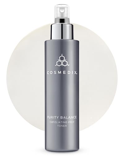 COSMEDIX Purity Balance Exfoliating Prep Face Toner - Hydrating Facial Toner for Acne-Prone Skin, Fine Lines & Wrinkles - Deep Cleansing Skin Care for Brighter & Fresh-Looking Skin, Gluten Free