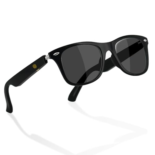 Smart Glasses for Men & Women, Open Ear Bluetooth Polarized Sunglasses with Mic & Speakers, Remote Photography, Hands-Free Calling, Voice Assistant, IPX5 Waterproof, Perfect for Driving/Fish