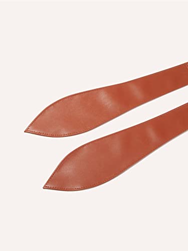 Floerns Women's PU Leather Belt Obi Belt Self Tie Bowknot Waistband for Dress2