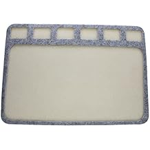 The Beadsmith Seed Bead Treasure Mat 8 x 11 20.3 x 27.9cm Soft Surface, 6 Compartments, Raised Border Perfect for Working on Seed Bead Projects, Beading, Jewelry Making and DIY Hobbies