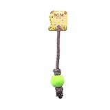 Beco Rubber Ball on Rope Dog Toy, Green, Large