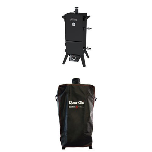 Cheap Dyna-Glo DGY784BDP 36 Vertical LP Gas Smoker and premium smoker cover